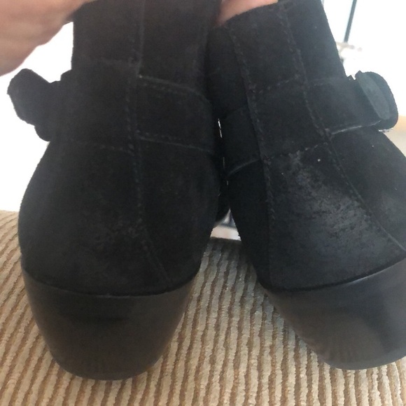 Sam Edelman Edgy Pedra Gromet Black Moto Bootie Suede Silver Detail Sz. 6 Biker - Picture 8 of 8